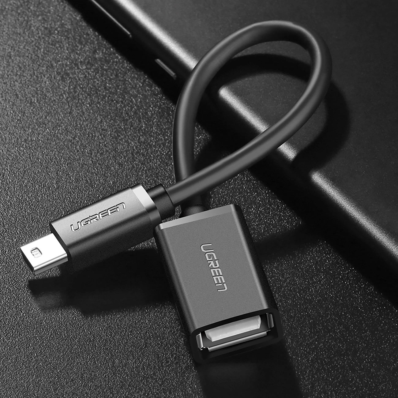 UGREEN US249 miniUSB - USB-A OTG Adapter UGREEN US249, Schwarz
