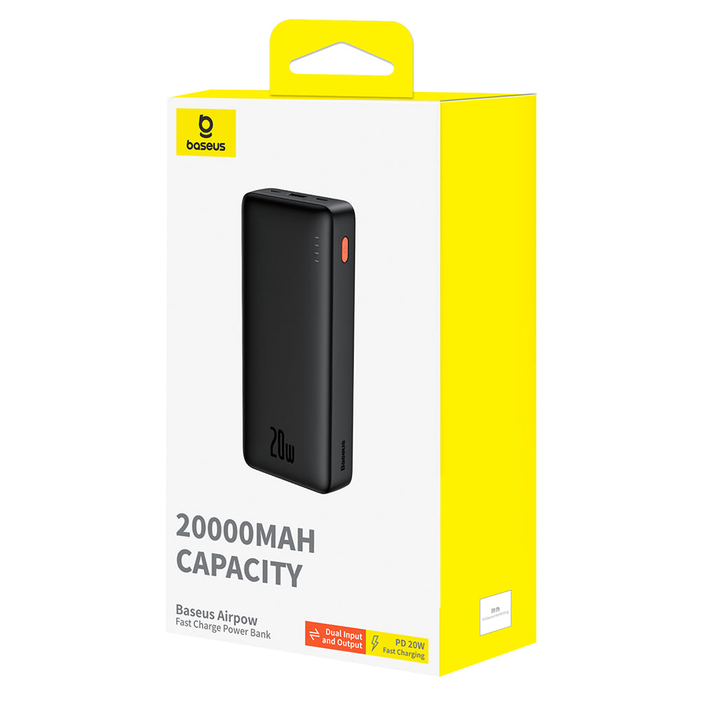Baseus Star Lord Externe Batterie, 10000mAh, 22.5W, QC + PD, 1 x USB-C - 2 x USB-A, Schwarz PPXJ100001 