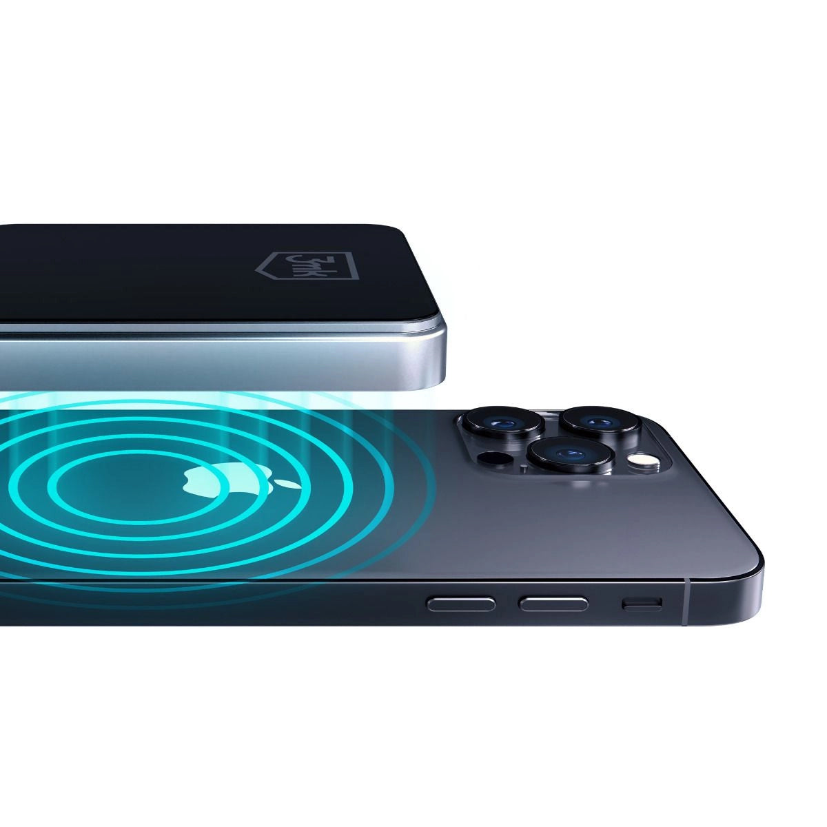 3MK MagSynergy Wireless External Battery, 5000mAh, 18W, PD + FQI, 1 x QI - 1 x USB-C, Schwarz