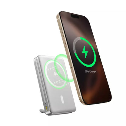 Externer Wireless-Akku Baseus Nomos Kickstand, 10000mAh, 45W, PD + QI, 1 x QI - 1 x USB-C, Schwarz P10078800843-00