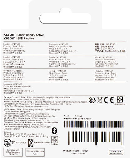 Xiaomi Smart Band 9 Aktiv-Fitness-Armband, Rosa BHR991717GL