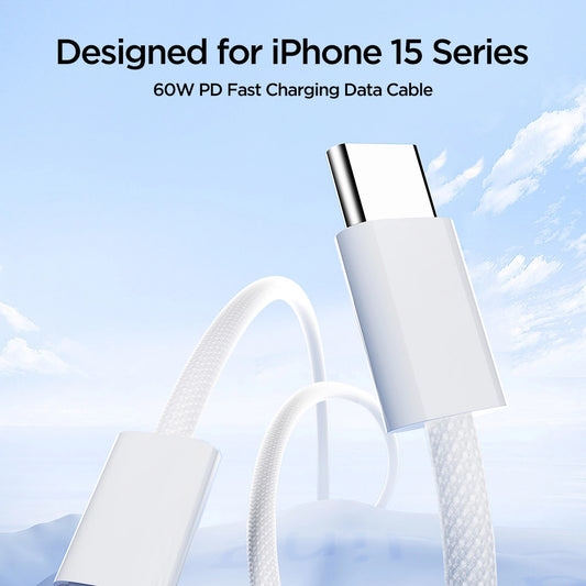 Câble de données et de charge USB-C - USB-C Joyroom S-A45, 60W, 1m, blanc 