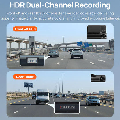 70mai Dash Cam A810, 4K, Wi-Fi, GPS, 3inch scherm 