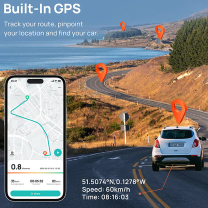 70mai Dash Cam A810, 4K, Wi-Fi, GPS, 3inch scherm 