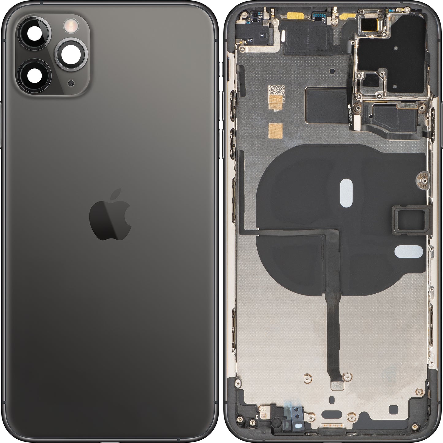 Apple iPhone 11 Pro Max Battery Cover, With Half Case, Black (Space Gray), Swap (Grade B)