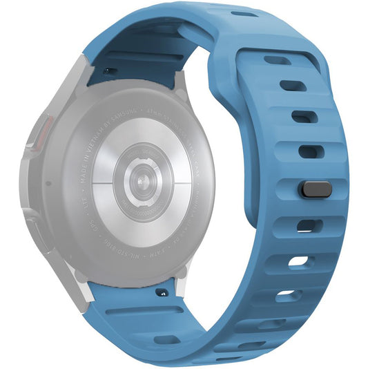 Tech-Protect Silikon Line Armband für Samsung Galaxy Watch7 / Watch FE / Watch6 / Watch5 / Watch4 Serie, Blau 