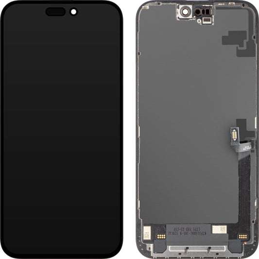 Display mit Touchscreen ZY für Apple iPhone 16 Plus, mit Rahmen, LCD In-Cell Version, Schwarz