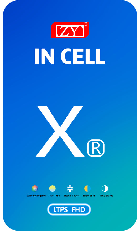 ZY Touchscreen Display für Apple iPhone XR, mit Rahmen, In-Cell LCD Version, Schwarz 