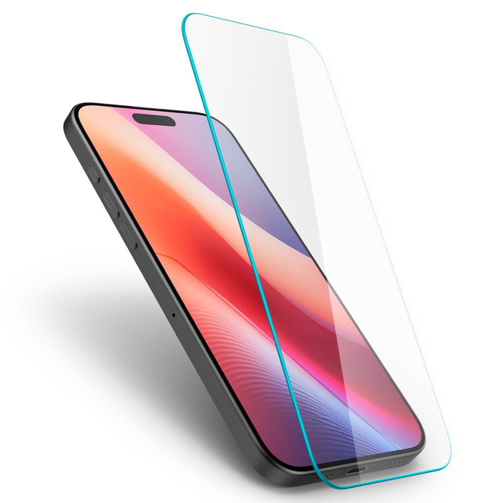 Spigen GlastrR Slim HD Screen Protector for Apple iPhone 16 / 15, Glass Shielded, Full Glue, 2.5D AGL06910 AGL06910 