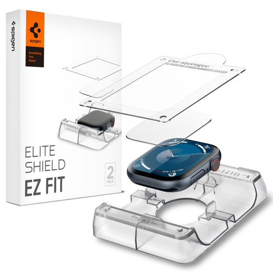Spigen Elite Shield EZ FIT für Apple Watch 46mm Serie, Set 2 Stück, Kunststoff AFL08579 
