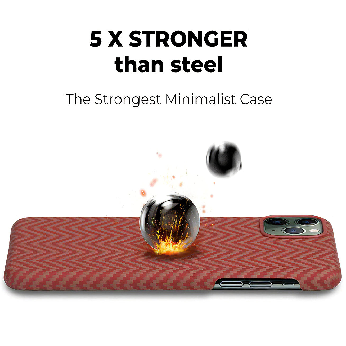 Tasche für Apple iPhone 11 Pro, Pitaka, MagEZ Car Herrignbone, Rosie KI1107