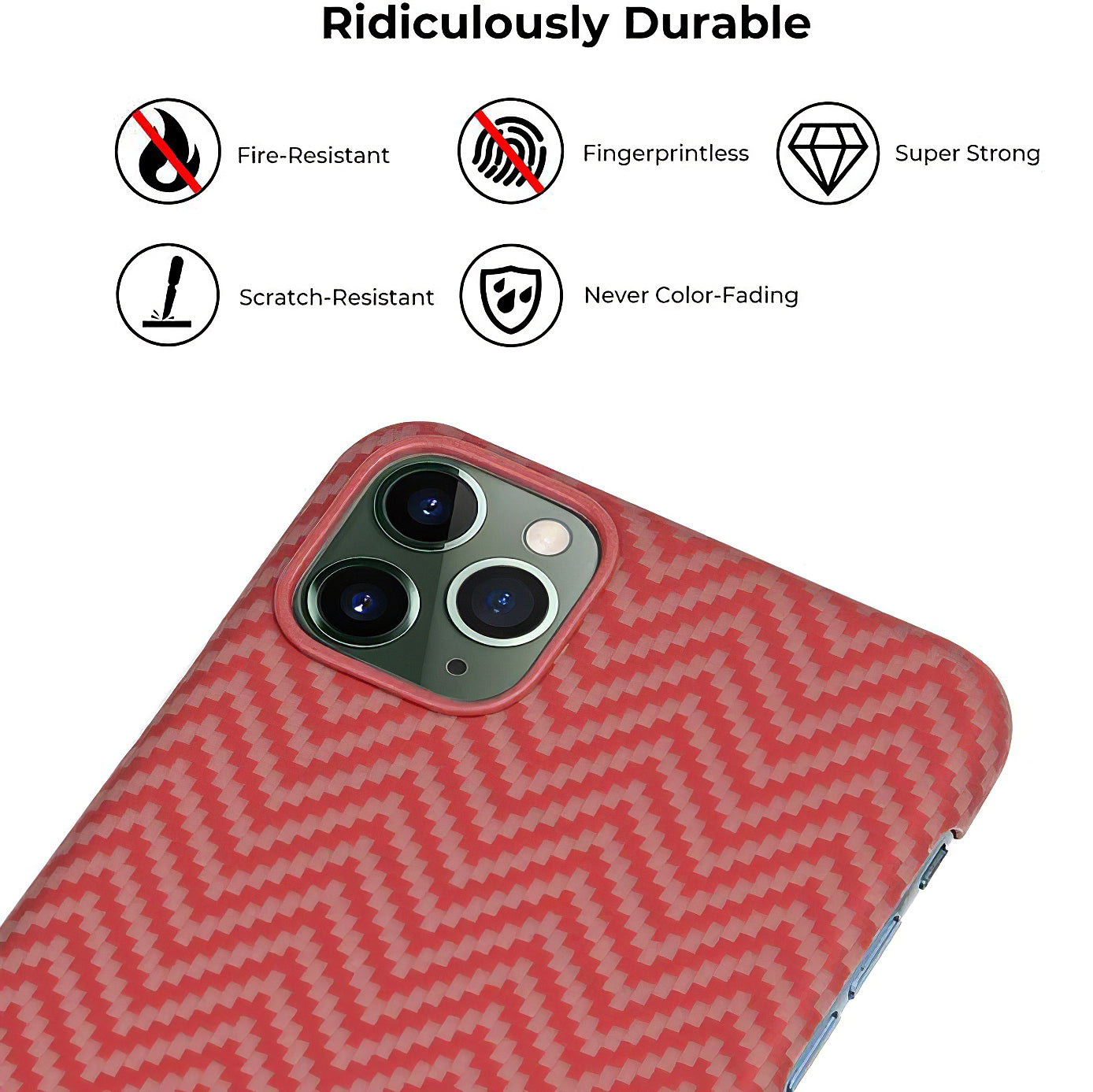 Tasche für Apple iPhone 11 Pro, Pitaka, MagEZ Car Herrignbone, Rosie KI1107